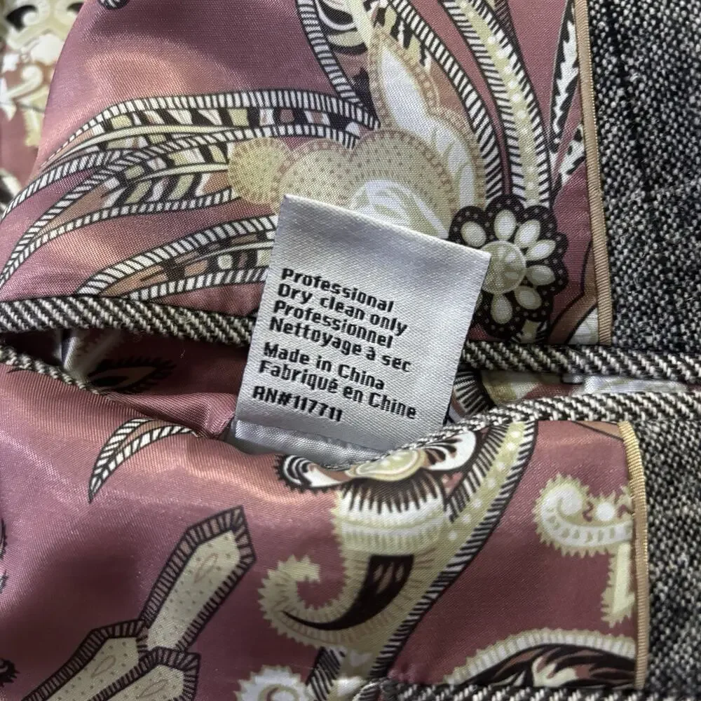 Paisley & Gray Ashton Sport Coat Mens 42L Slim Fit Gray Tweed Windowpane Blazer